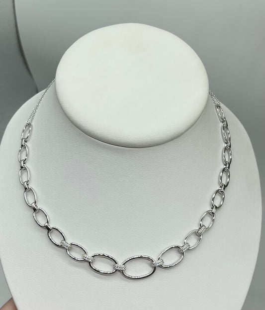 Sterling Silver & CZ Fashion Necklace