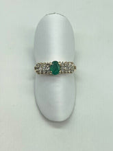 Load image into Gallery viewer, Sweet Emerald &amp; Diamond Ring