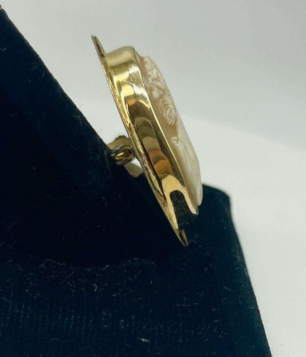 Gold Plated Cameo Pin