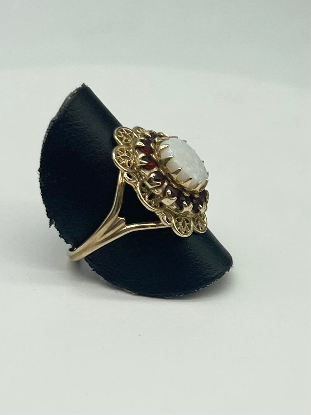 Opal & Garnet Ring