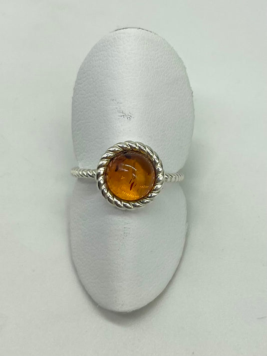 Round Amber Ring