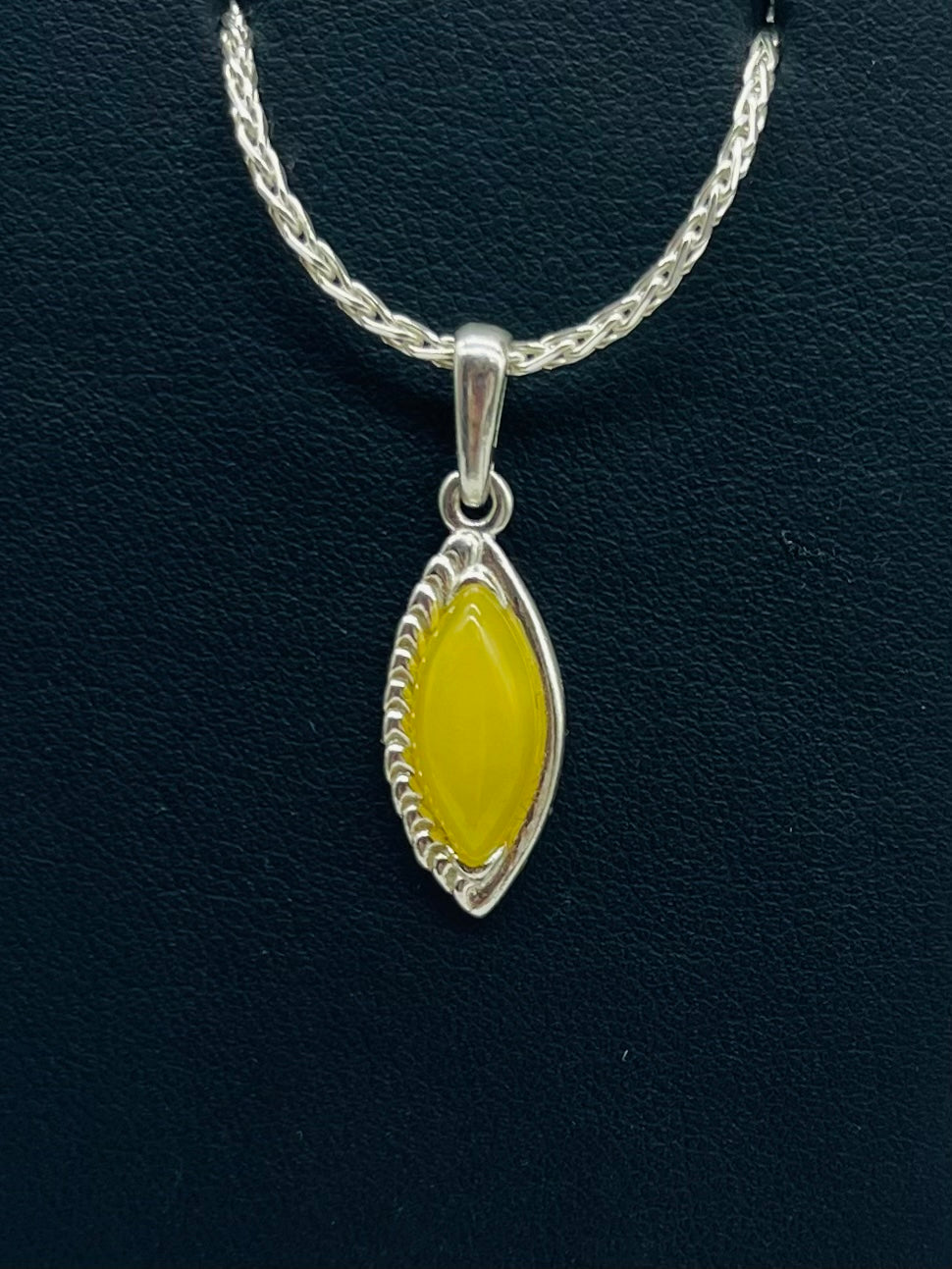 Bright Yellow Amber Pendant