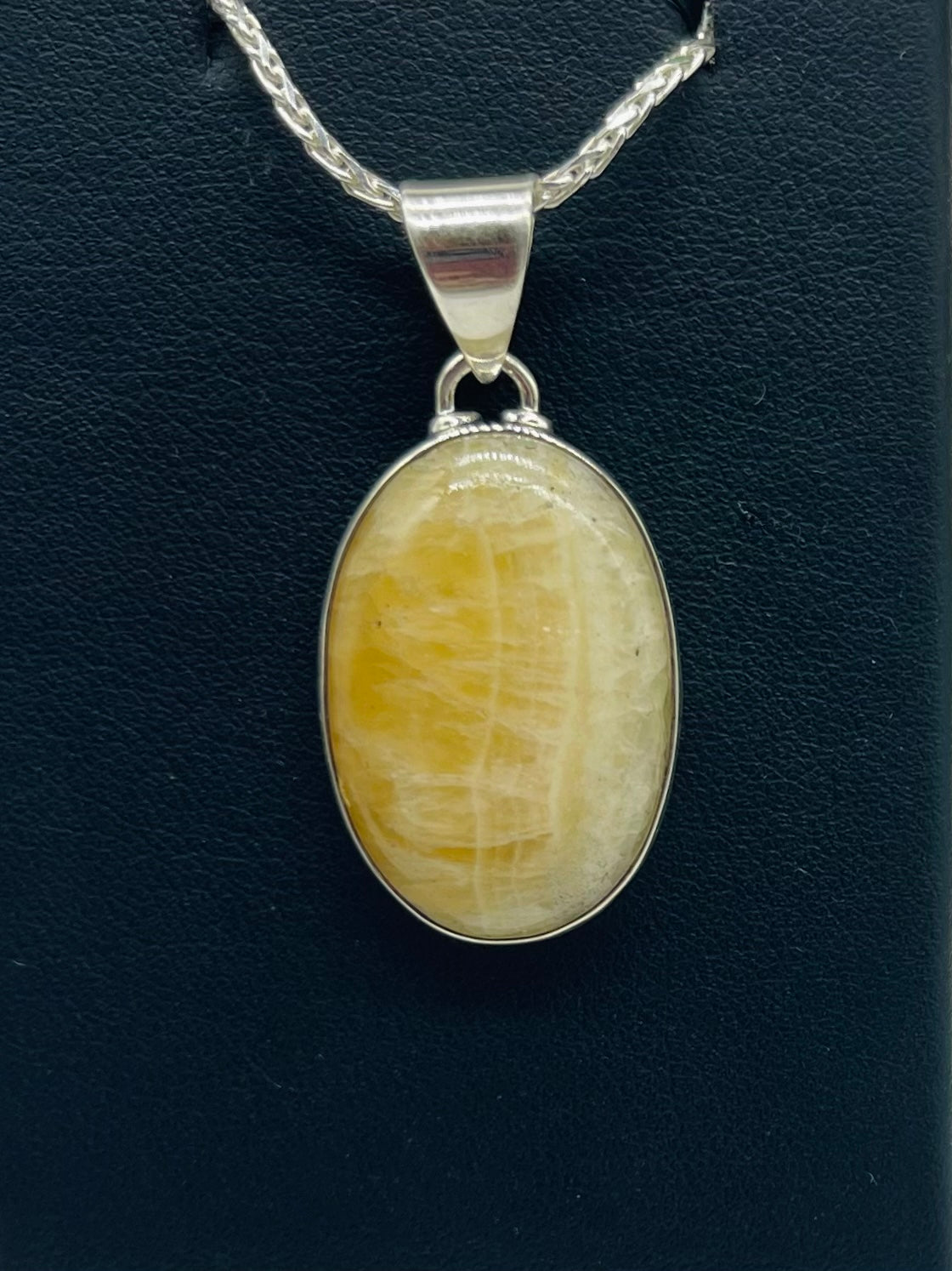 Yellow Lace Agate Pendant
