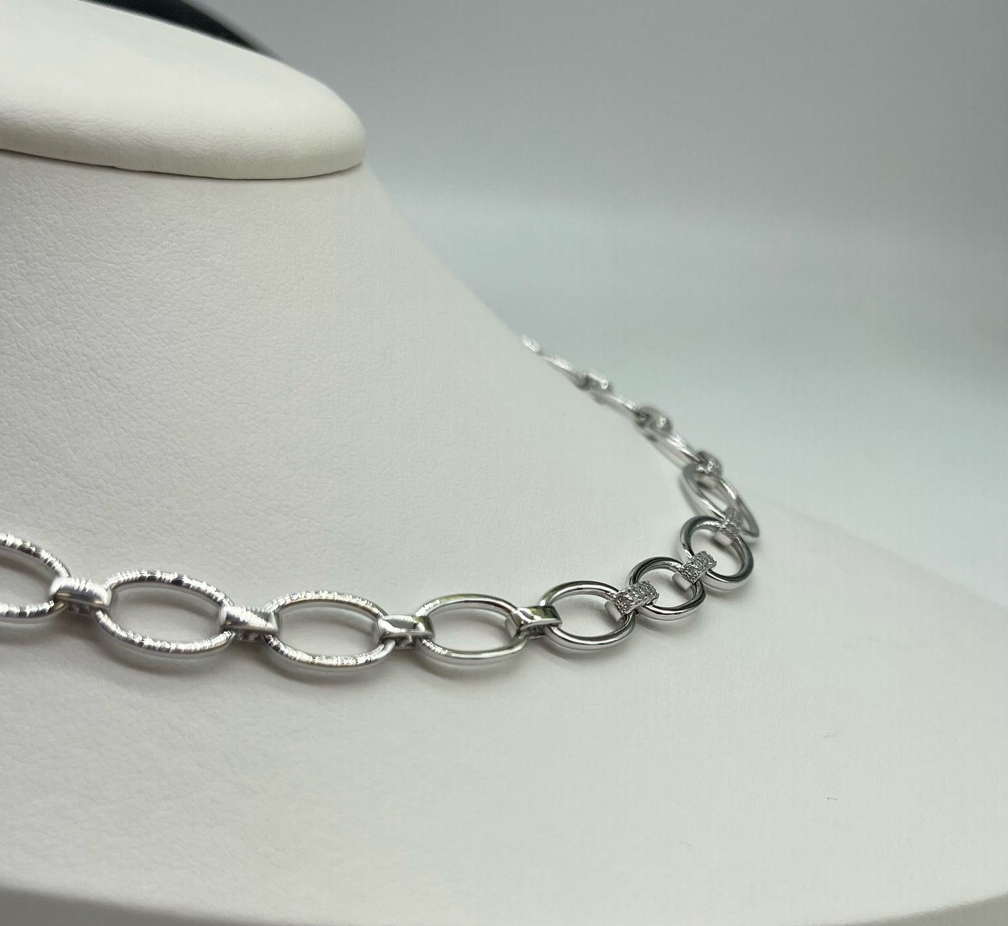 Sterling Silver & CZ Fashion Necklace