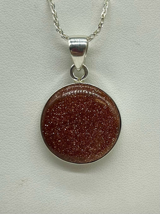 Round Goldstone Pendant