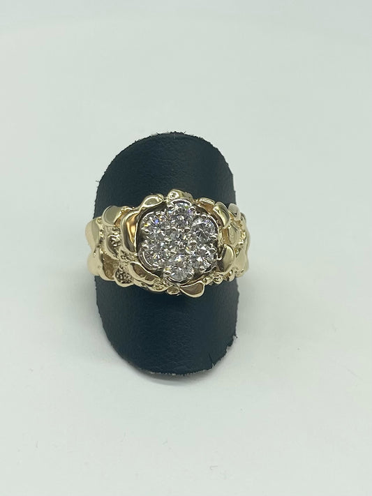 Men’s Diamond Cluster Nugget Ring