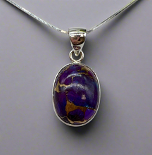Load image into Gallery viewer, Purple Copper Turquoise Pendant