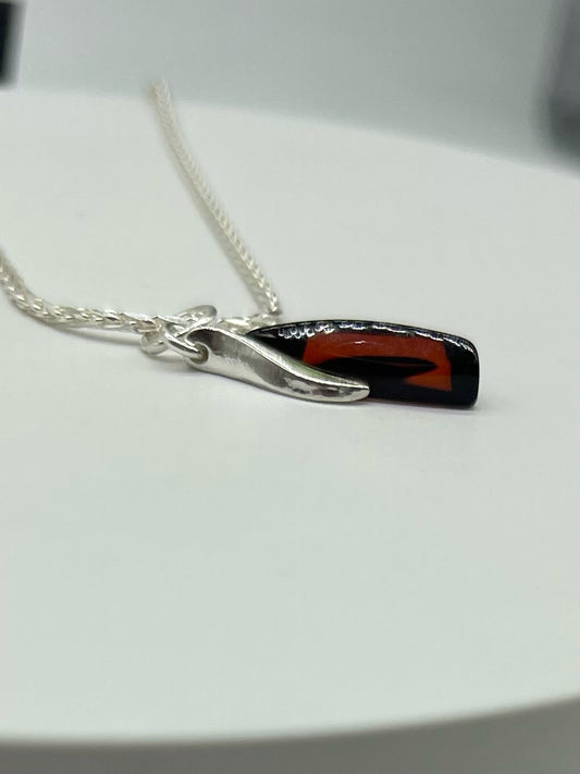 Dark Amber Drop Pendant