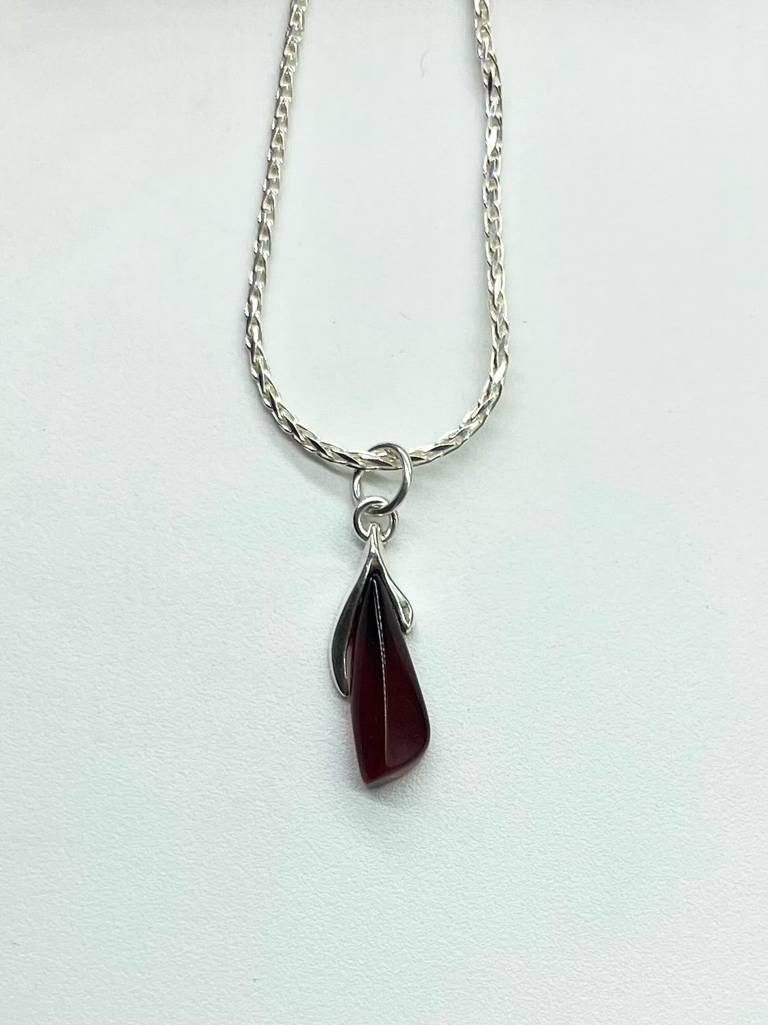Dark Amber Drop Pendant