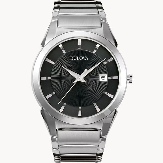 Sleek Black Bulova