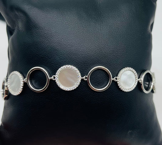 Mother of Pearl & Silver Bracelet