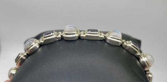 Amethyst & Moonstone Bracelet