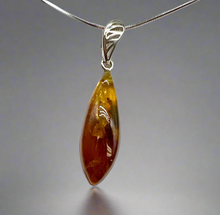 Load image into Gallery viewer, Navette Amber Drop Pendant