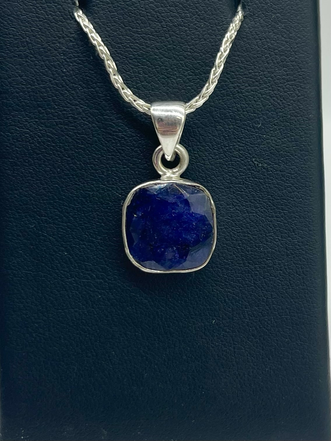 Square Sapphire Pendant