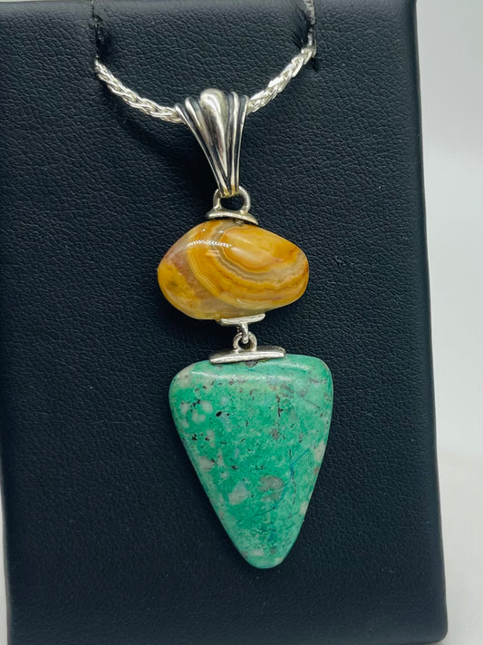 Double Gemstone Pendant