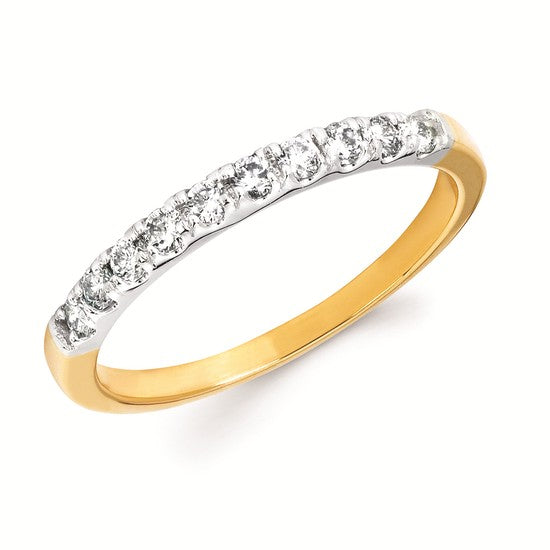 14K Yellow Gold Diamond Band