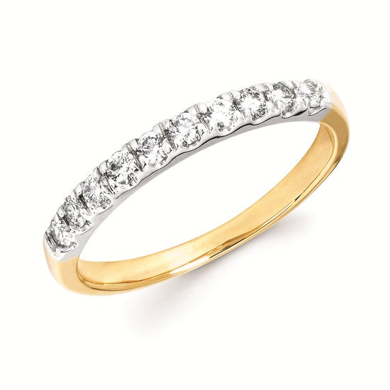 14K Yellow Gold Diamond Band