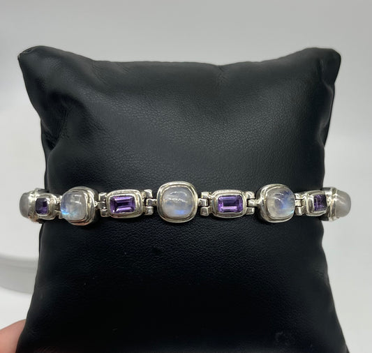 Amethyst & Moonstone Bracelet