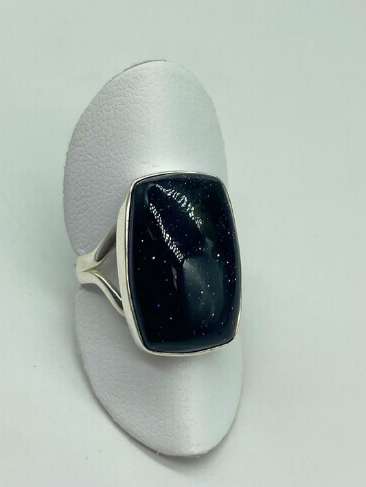 Blue Goldstone Ring