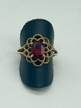 Load image into Gallery viewer, Floral Garnet Estate Ring
