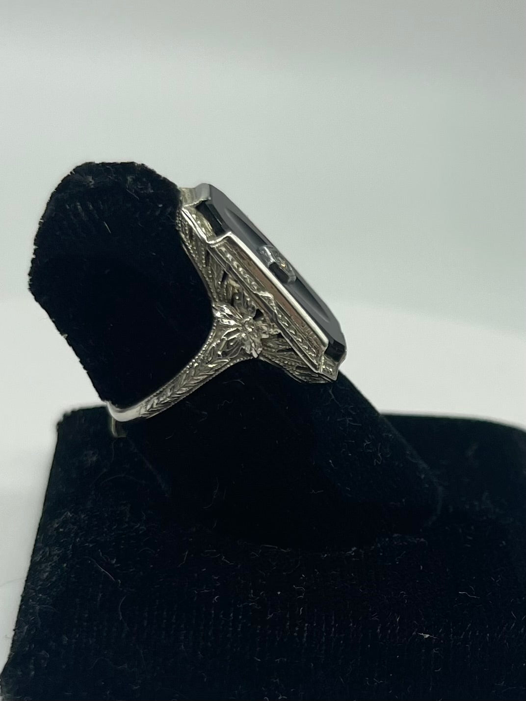 Onyx & Diamond Vintage Ring