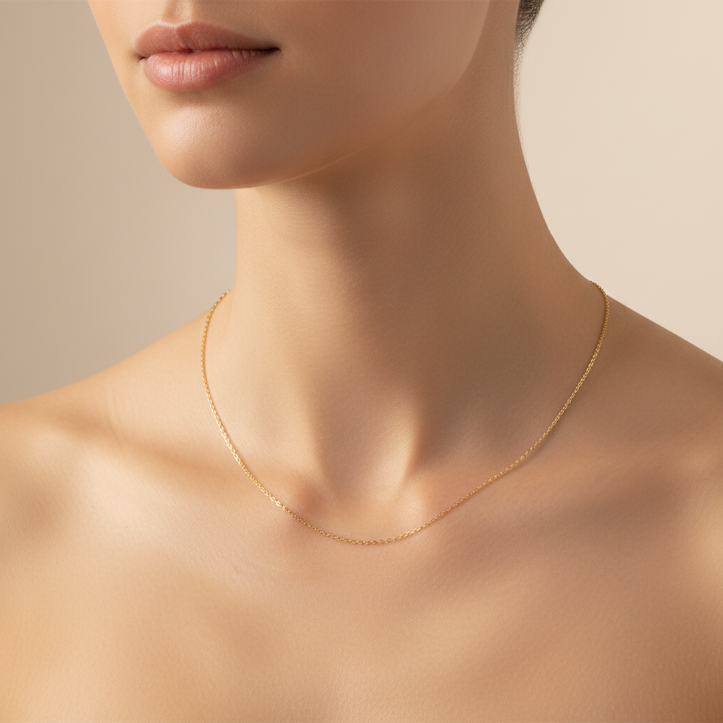 Rope Chain Necklace – 1mm (18″)