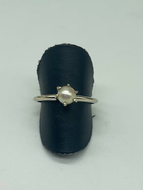 Pearl Solitaire Ring