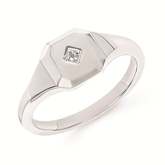 Octagon Diamond Fashion Ring