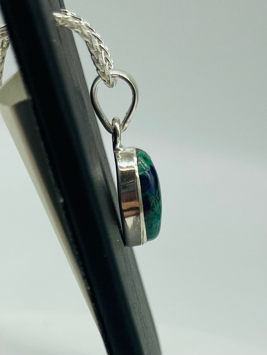 Azurite Malachite Oval Pendant