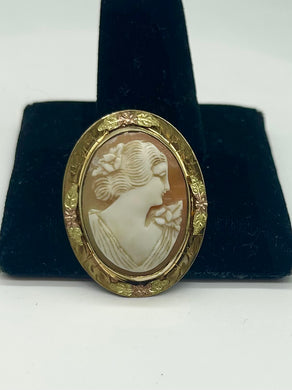 Gold Plated Cameo Pin