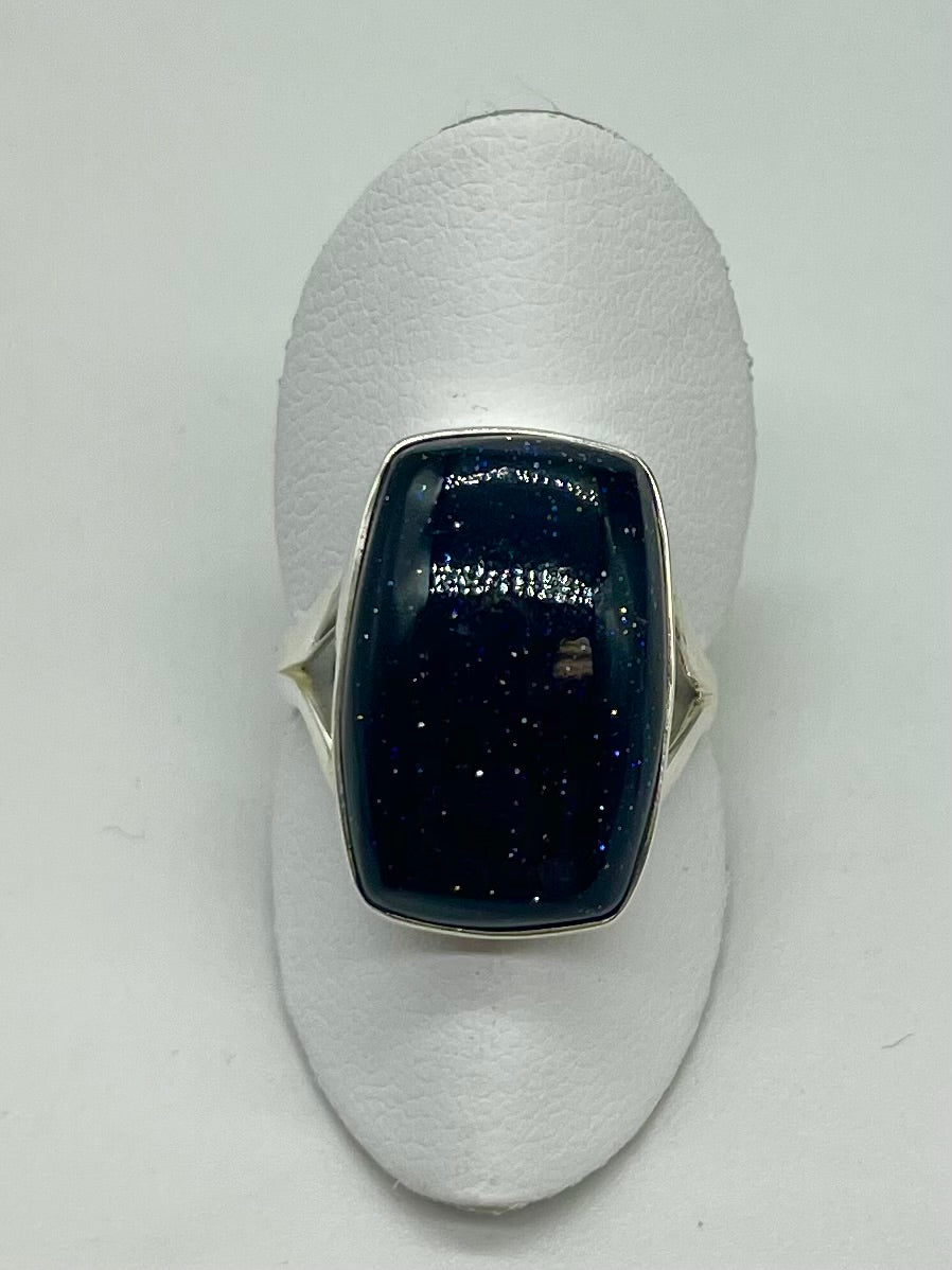 Blue Goldstone Ring
