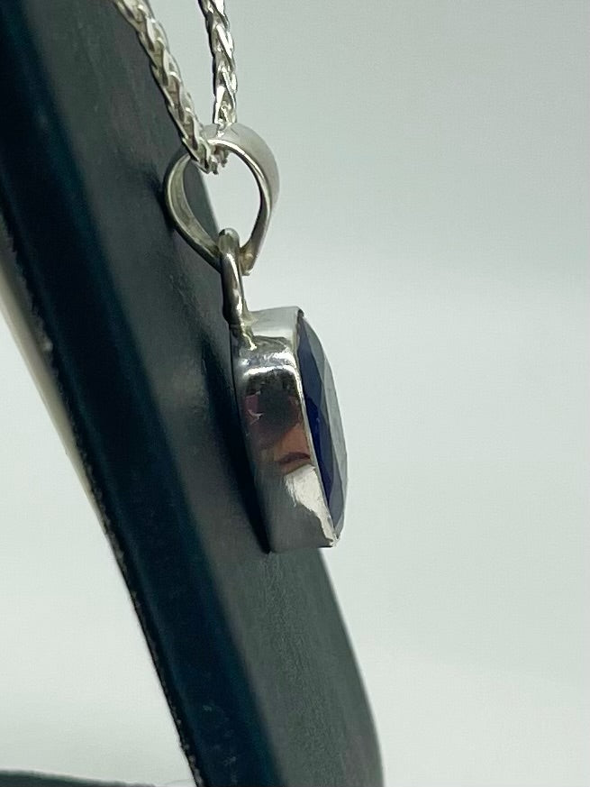 Square Sapphire Pendant