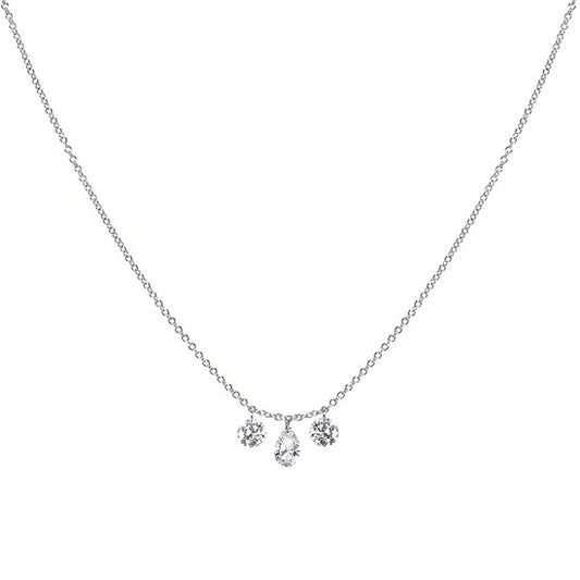 Drilled Diamond Necklace