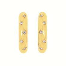 Load image into Gallery viewer, Gold Vermeil Diamond Hoops
