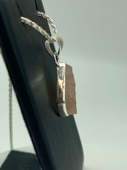 Rough Morganite Pendant