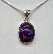 Load image into Gallery viewer, Purple Copper Turquoise Pendant