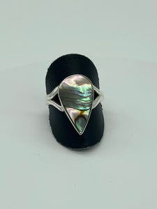 Pear Abalone Ring