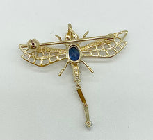 Load image into Gallery viewer, Sapphire Dragonfly Pendant &amp; Brooch
