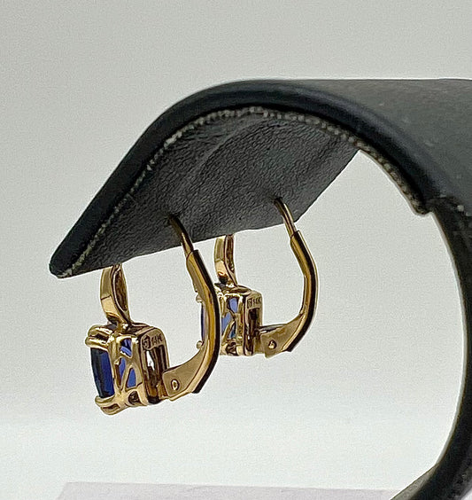 Sapphire Lever-Back Earrings
