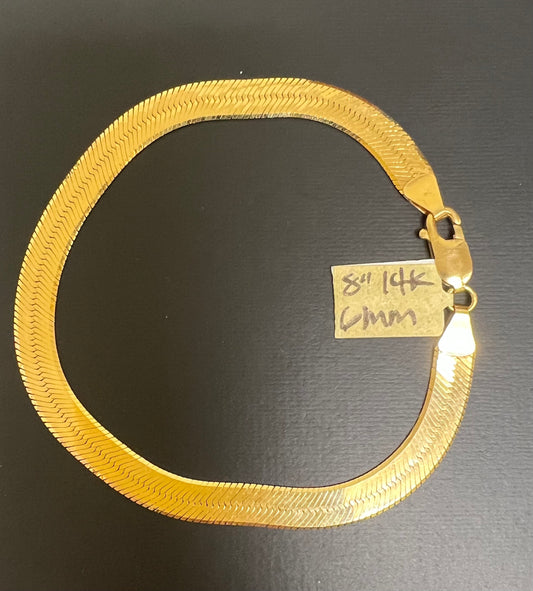 Gold Herringbone Bracelet