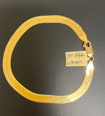 Gold Herringbone Bracelet