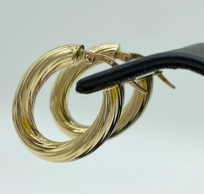 Oval Textured Earrings