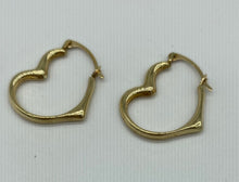 Load image into Gallery viewer, Heart Hoop Earrings