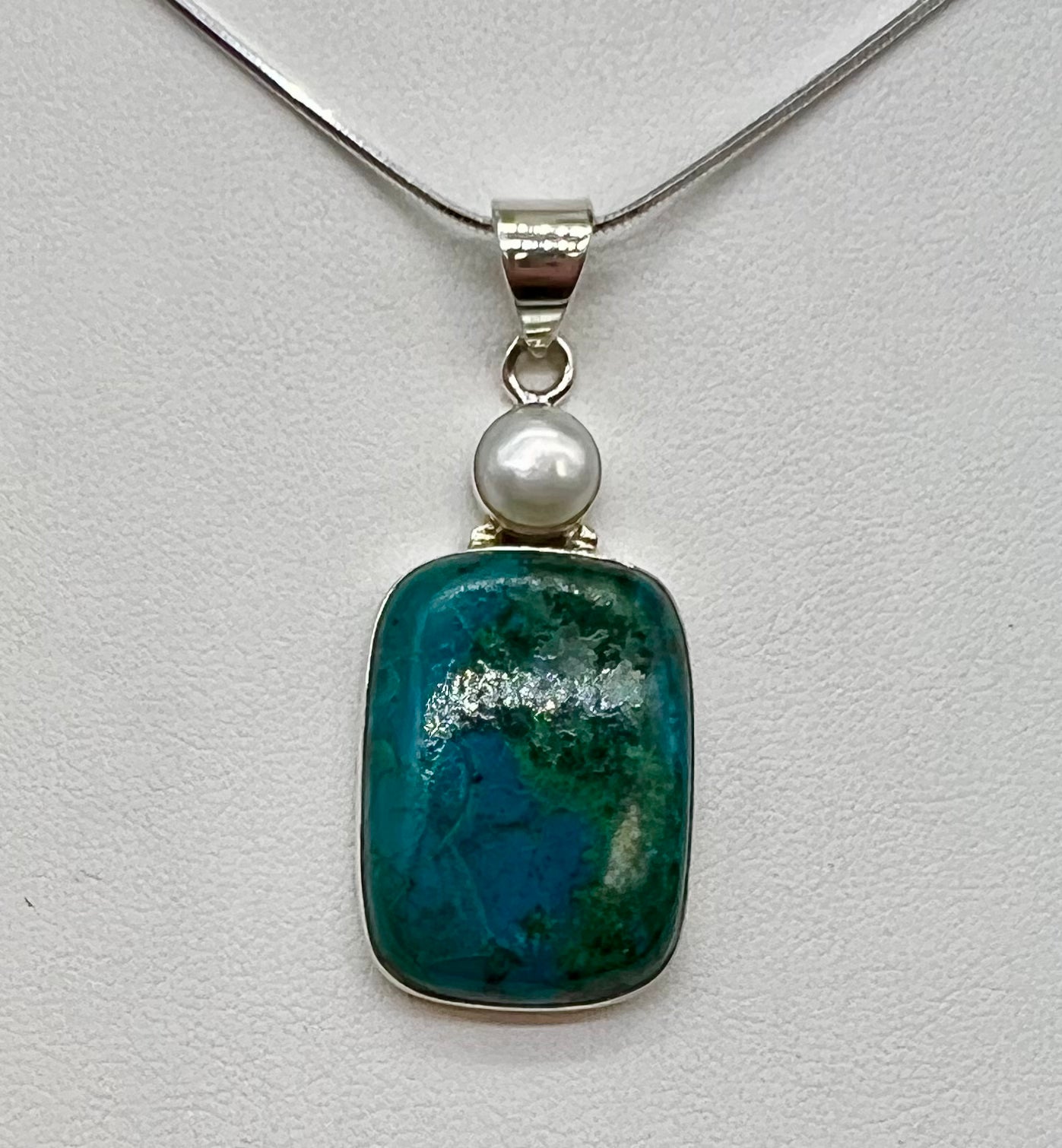 Turquoise & Pearl Pendant