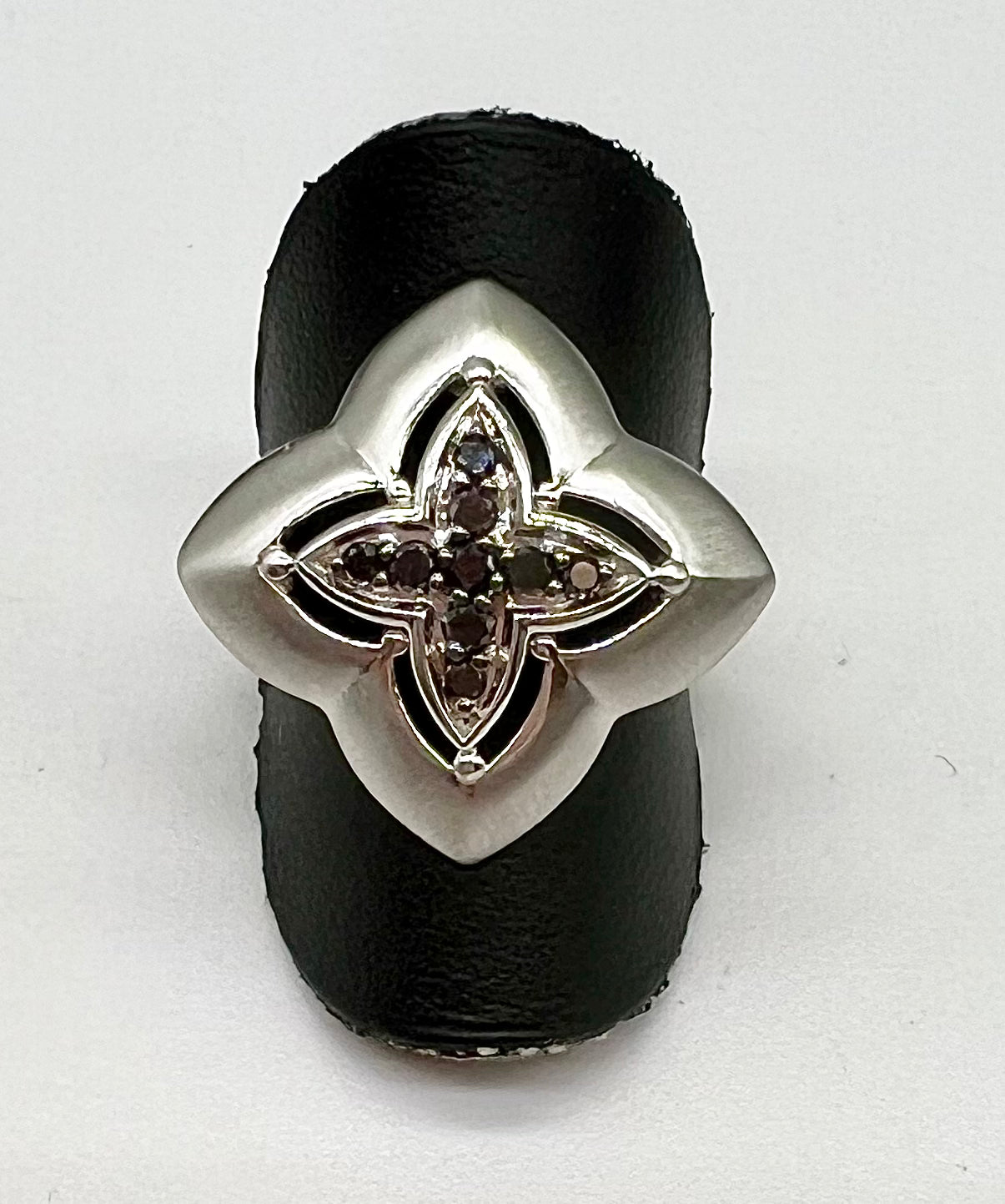 Black Diamond Filigree Ring