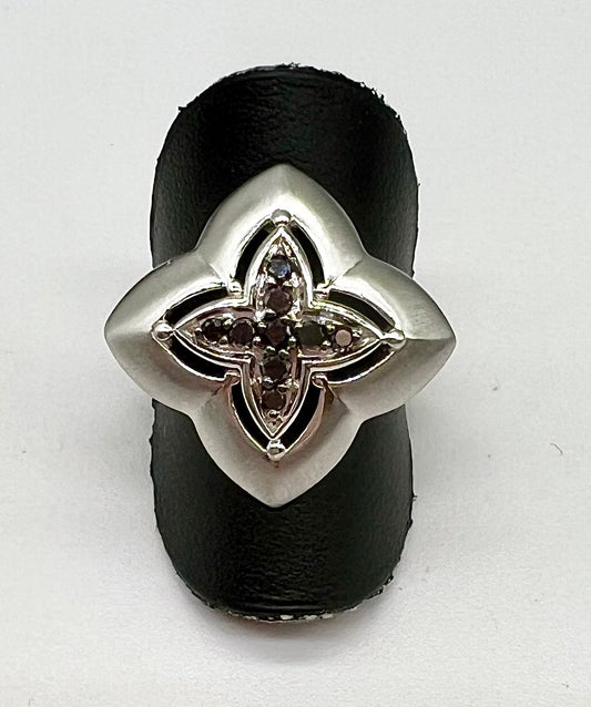 Black Diamond Filigree Ring