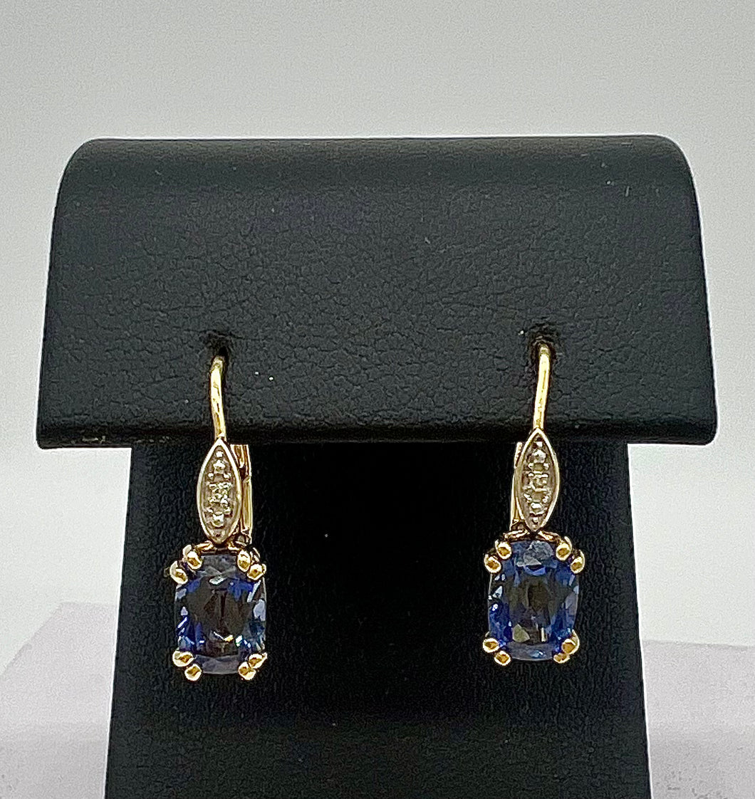 Sapphire Lever-Back Earrings