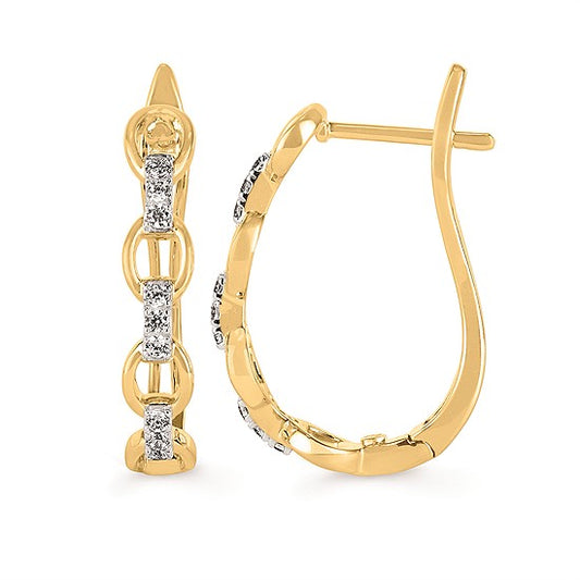 Diamond Chained Hoops