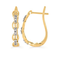 Load image into Gallery viewer, Diamond Chained Hoops
