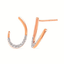 Load image into Gallery viewer, Diamond J Hoops